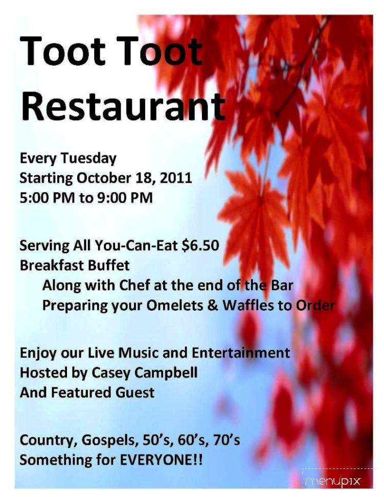 Toot Toot - Bethany, MO menu_pic