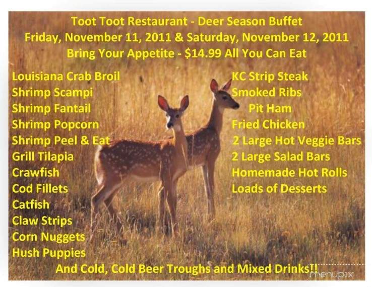 Toot Toot - Bethany, MO menu_pic