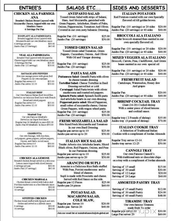 Tonini's Italian Market - Berwyn, IL menu_pic