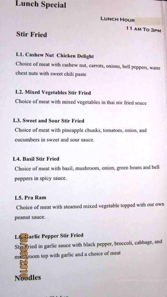 Thai O Restaurant - Redmond, OR menu_pic