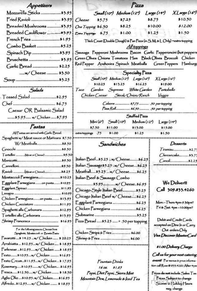 Vitale's Restaurant & Pizzeria - Macomb, IL menu_pic