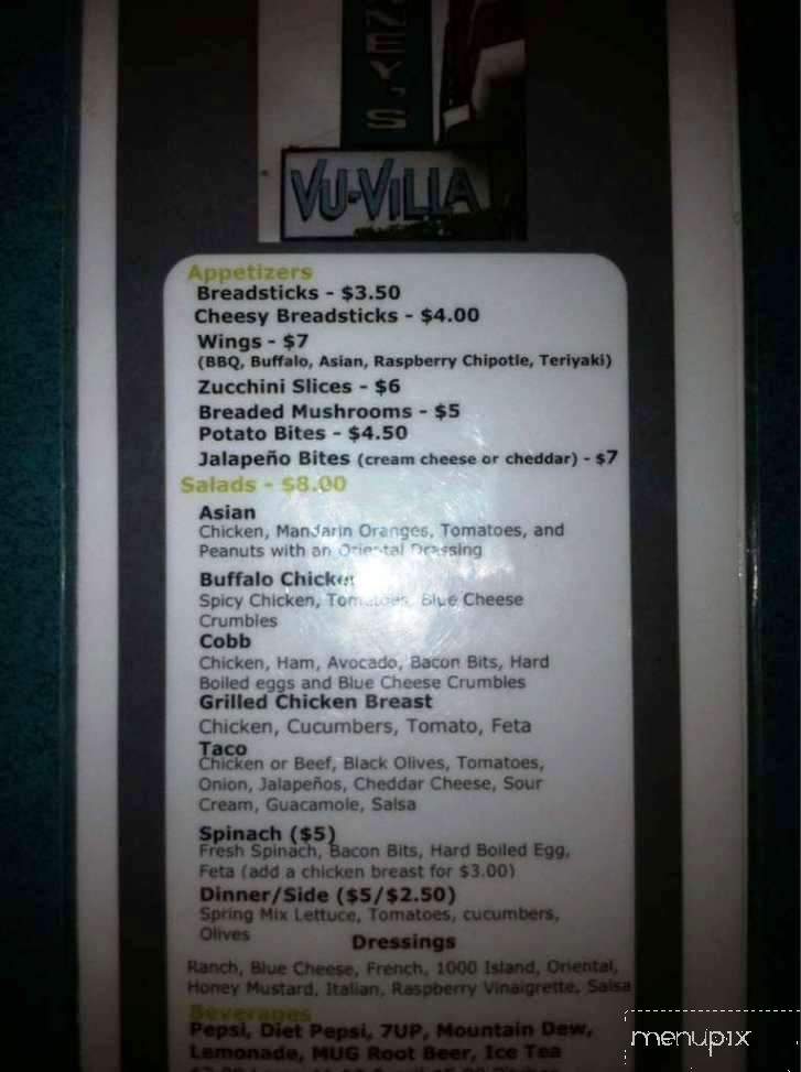 Vu Villa Pizza - Butte, MT menu_pic