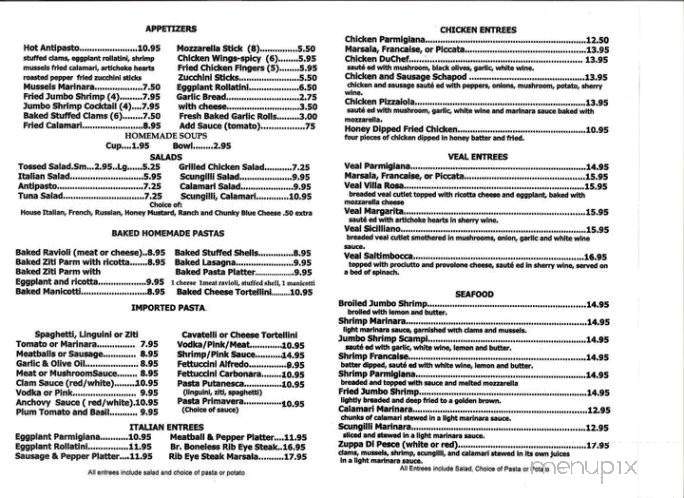 Villa Rosa Restaurant - Hawthorne, NJ menu_pic