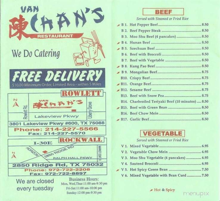 /4333980/Van-Chans-Chinese-Restaurant-Rowlett-TX - Rowlett, TX