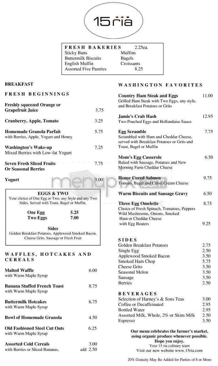 15 Ria - Washington, DC menu_pic