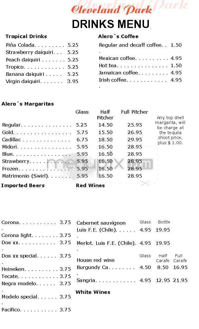 Alero - Washington, DC menu_pic