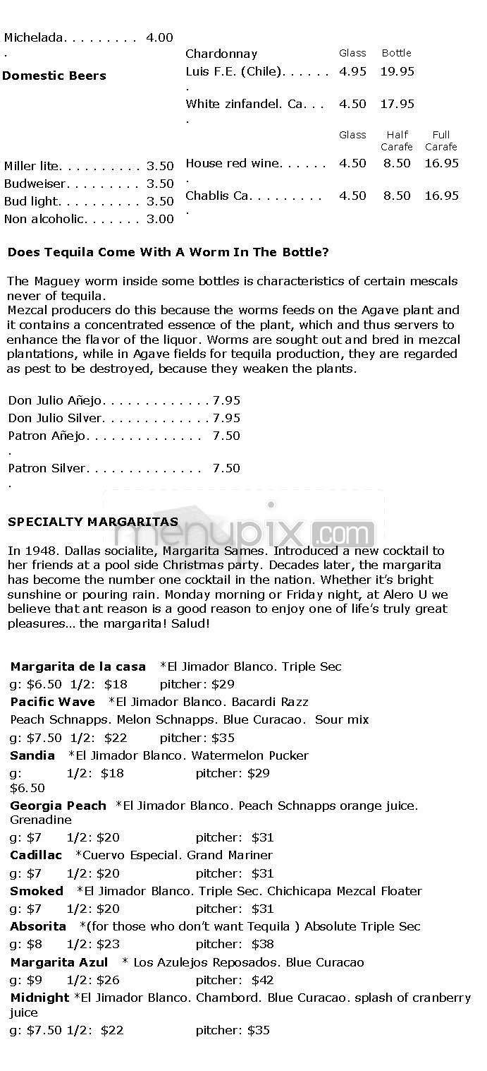 Alero - Washington, DC menu_pic