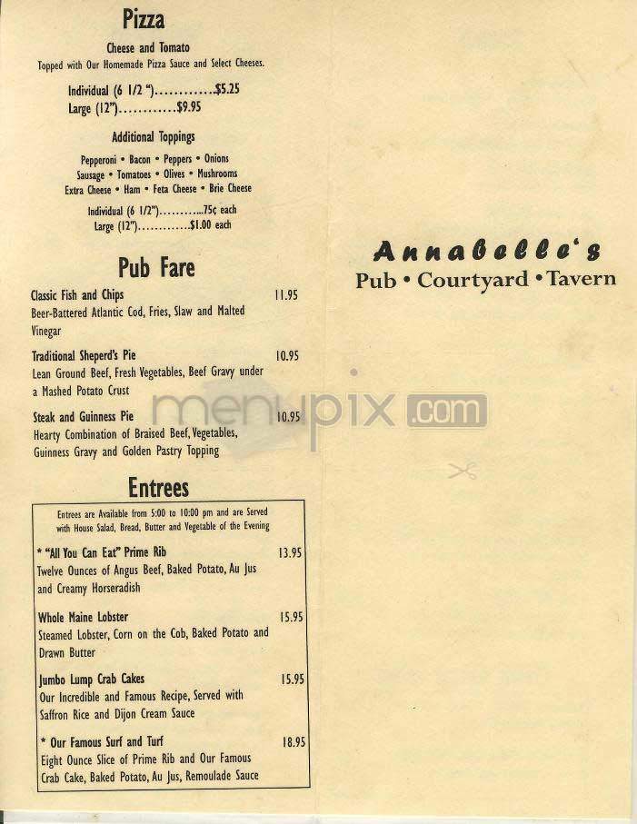 Anabelle's (Holiday Inn) - Alexandria, VA menu_pic
