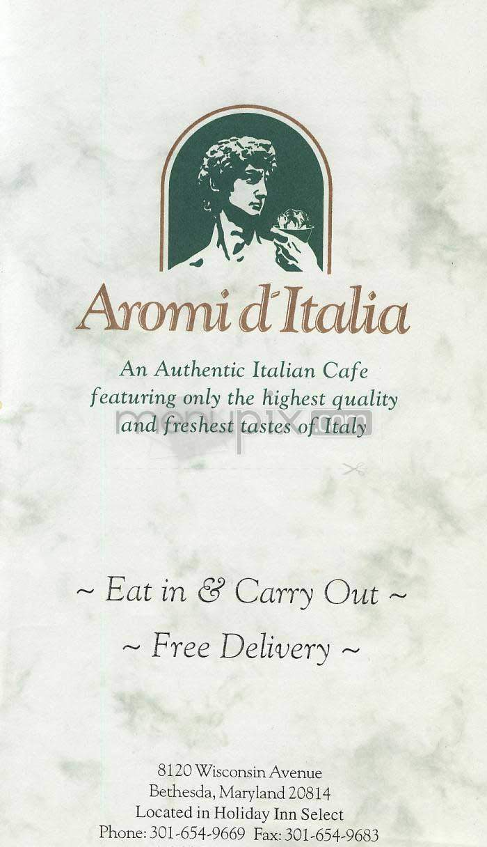 Aromi d'Italia - Bethesda, MD menu_pic