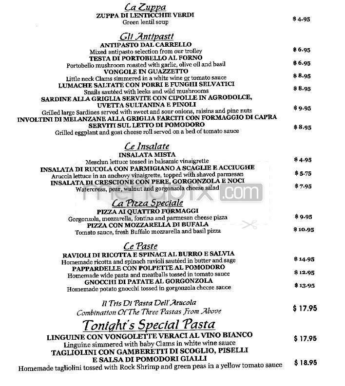 Arucola - Washington, DC menu_pic
