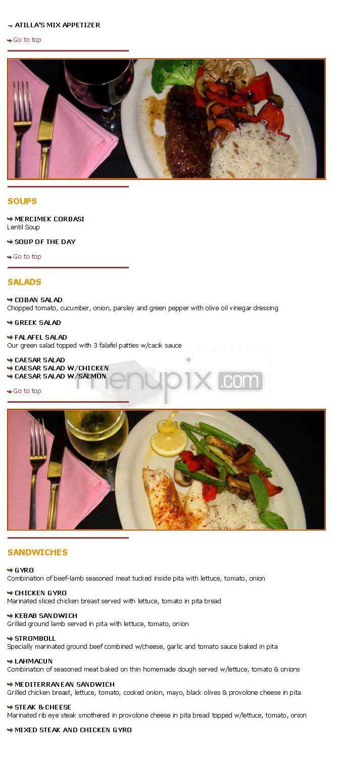Atilla's - Arlington, VA menu_pic