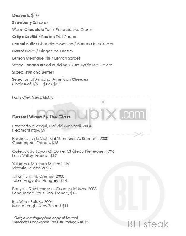 BLT Steak Bistro - Washington, DC menu_pic