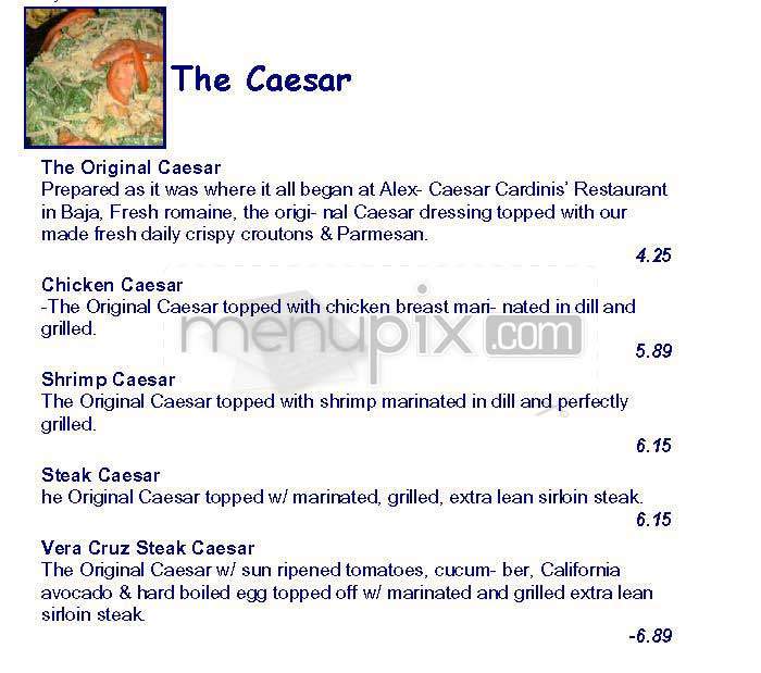 Baja Grille - Washington, DC menu_pic