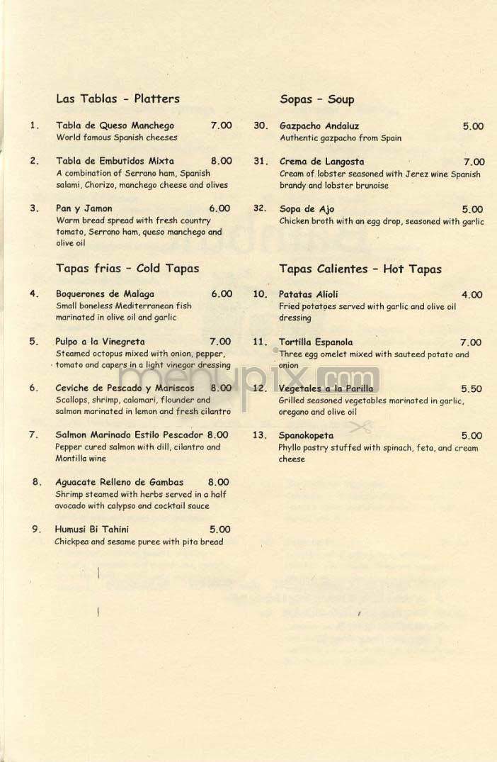 Bambule - Washington, DC menu_pic