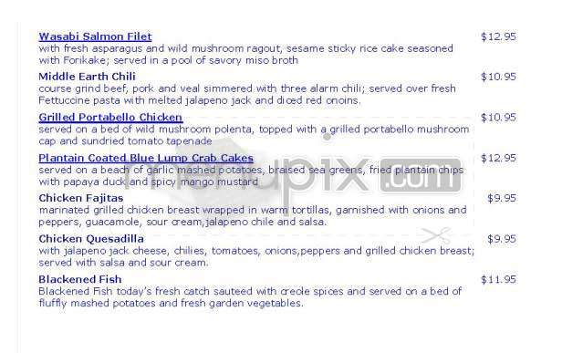 Bilbo Baggins - Alexandria, VA menu_pic