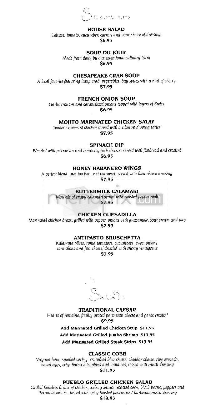 Bistro Ondine's Restaurant (Hilton Crystal City) - Arlington, VA menu_pic