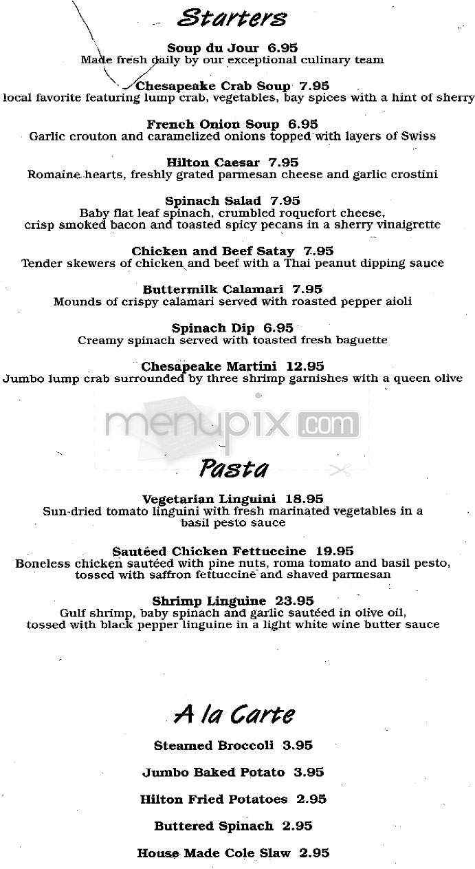 Bistro Ondine's Restaurant (Hilton Crystal City) - Arlington, VA menu_pic