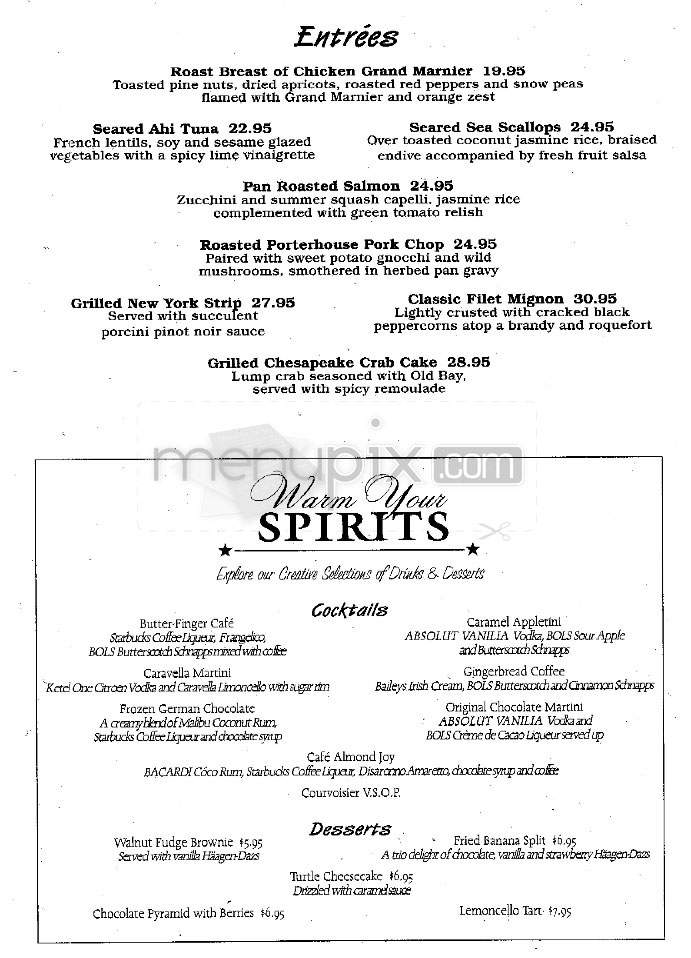 Bistro Ondine's Restaurant (Hilton Crystal City) - Arlington, VA menu_pic