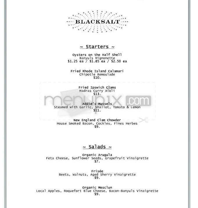 Blacksalt - Washington, DC menu_pic