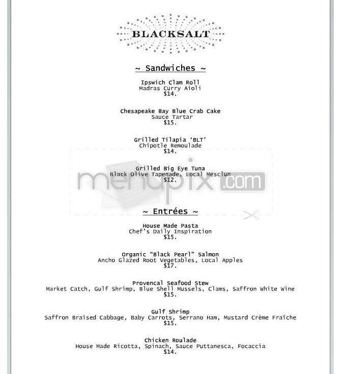 Blacksalt - Washington, DC menu_pic