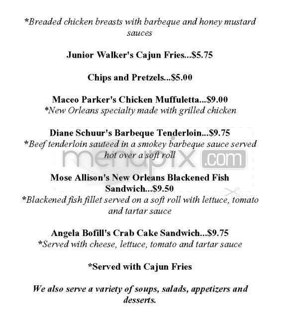Blues Alley - Washington, DC menu_pic