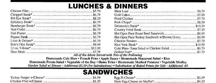 Bob & Edith's Diner - Arlington, VA menu_pic