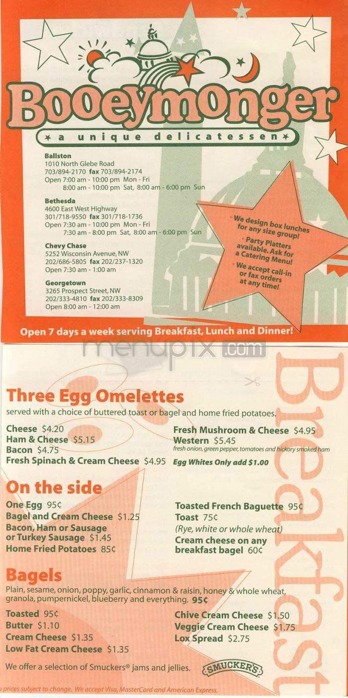 Booeymonger - Washington, DC menu_pic