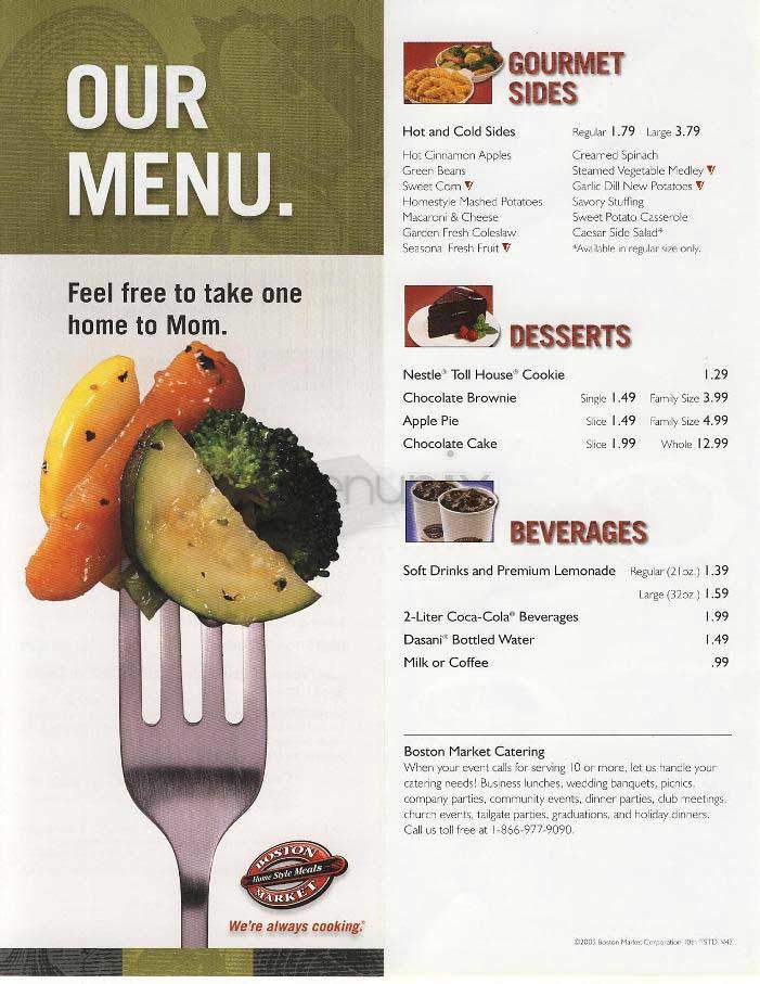 Boston Market - Arlington, VA menu_pic