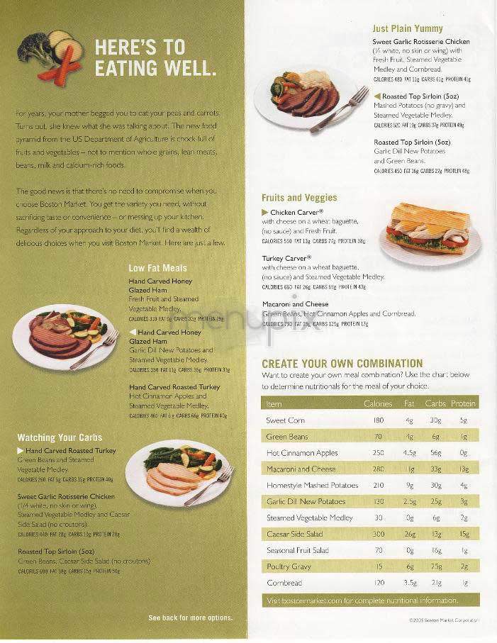 Boston Market - Arlington, VA menu_pic
