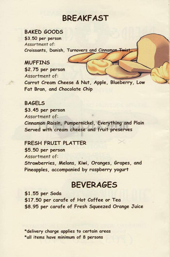 Bread & Chocolate - Washington, DC menu_pic