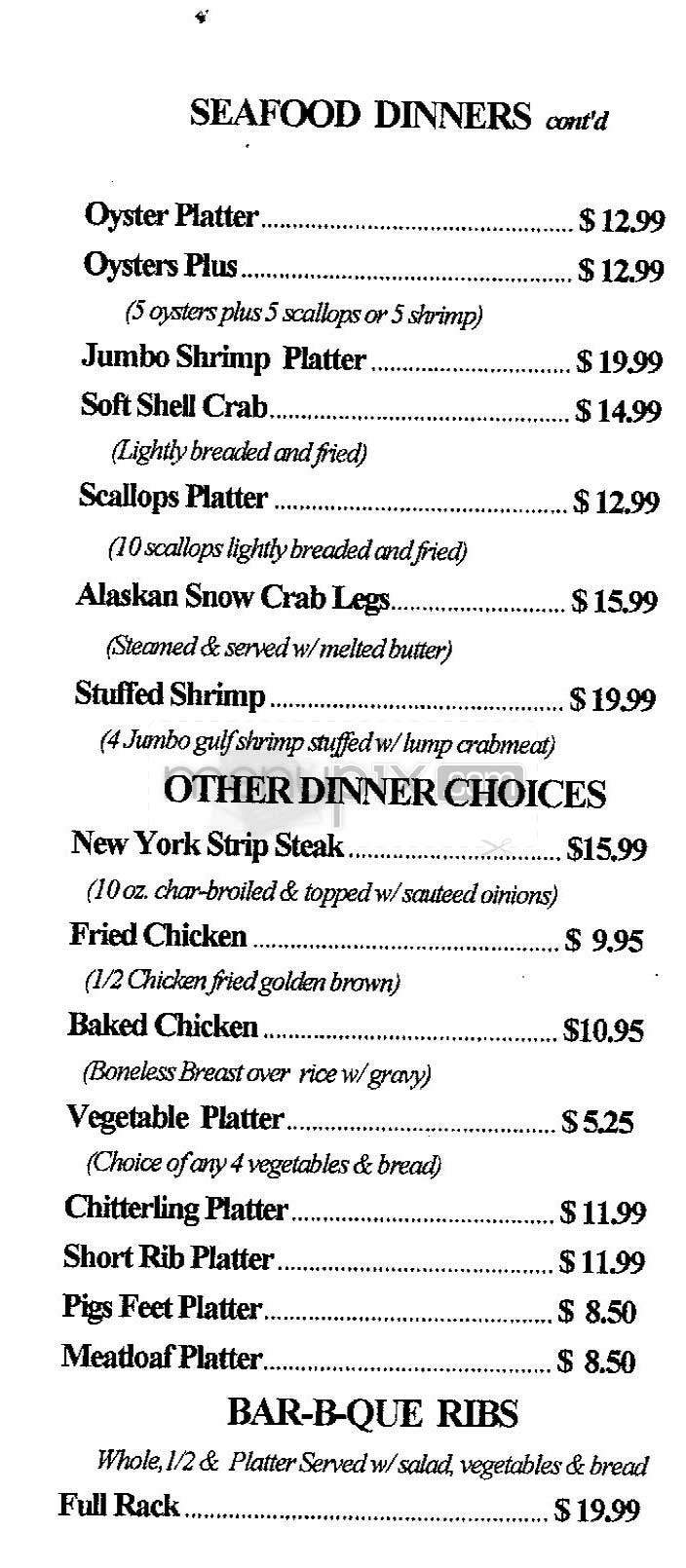 Bubba's Muscogee - Washington, DC menu_pic