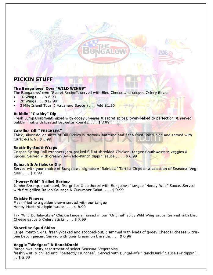 Bungalow Billiards & Brew Co - Arlington, VA menu_pic