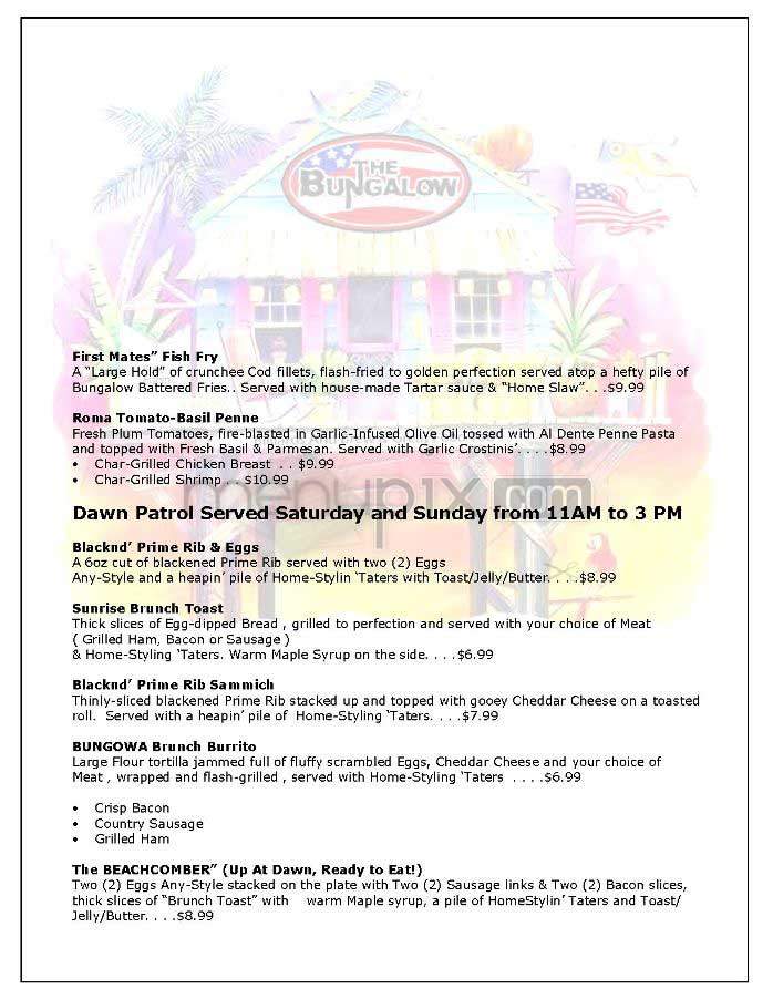 Bungalow Billiards & Brew Co - Arlington, VA menu_pic