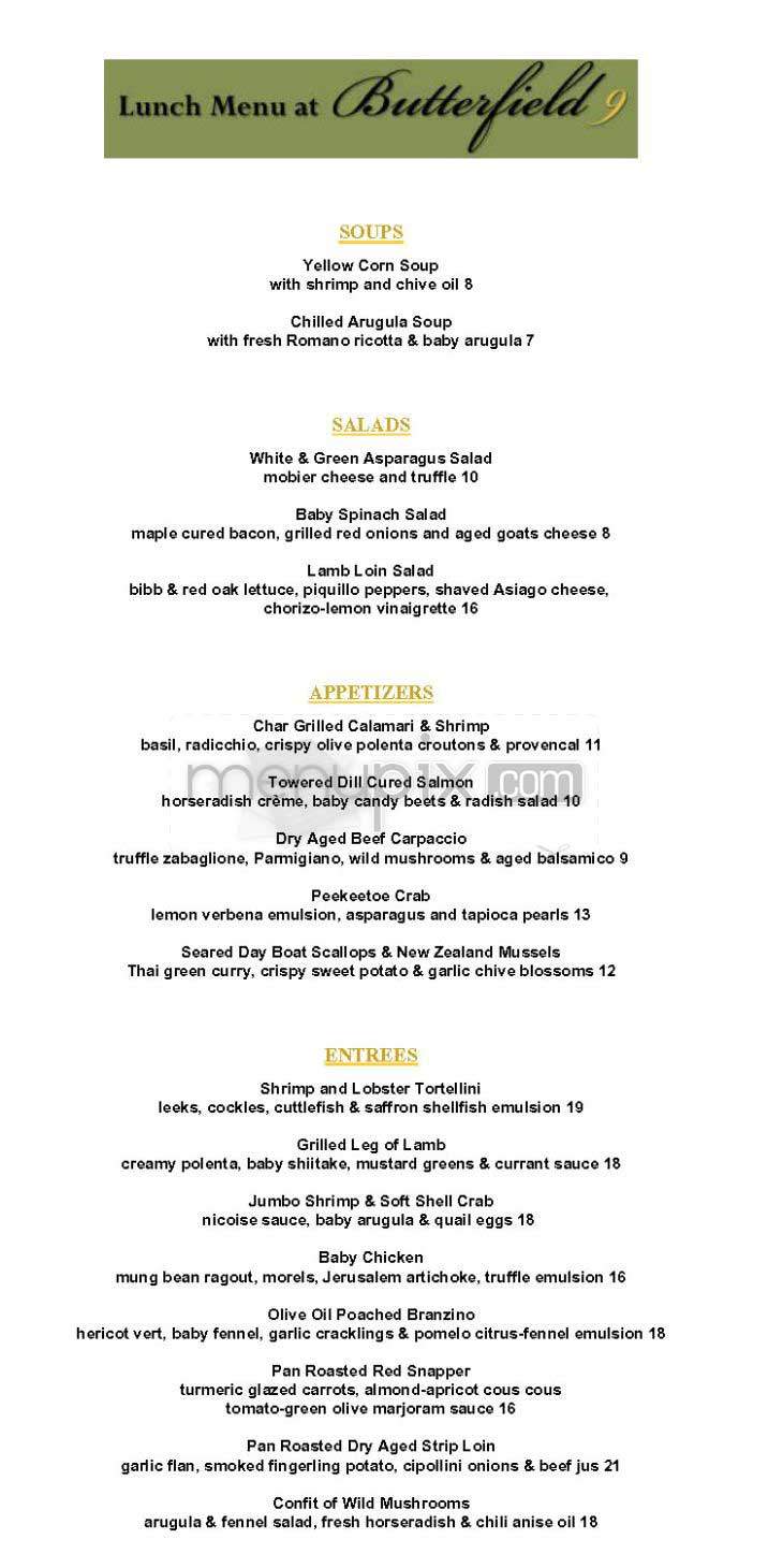 Butterfield 9 - Washington, DC menu_pic