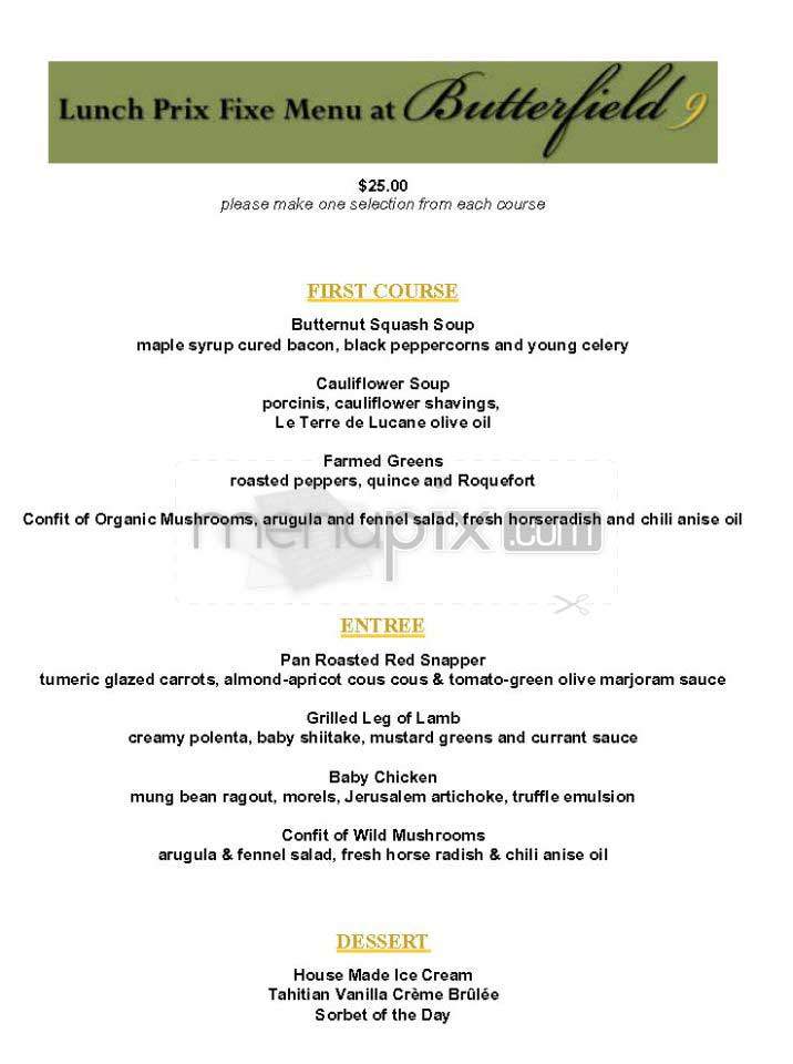 Butterfield 9 - Washington, DC menu_pic