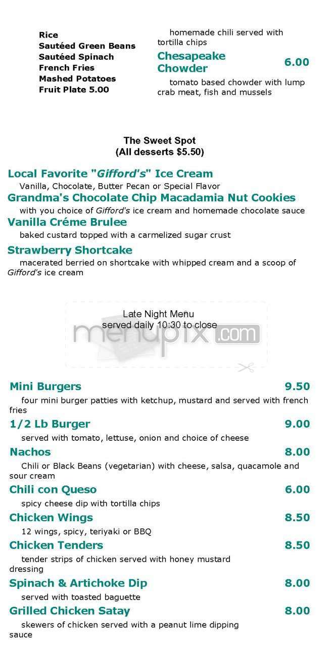Caddies on Cordell - Bethesda, MD menu_pic