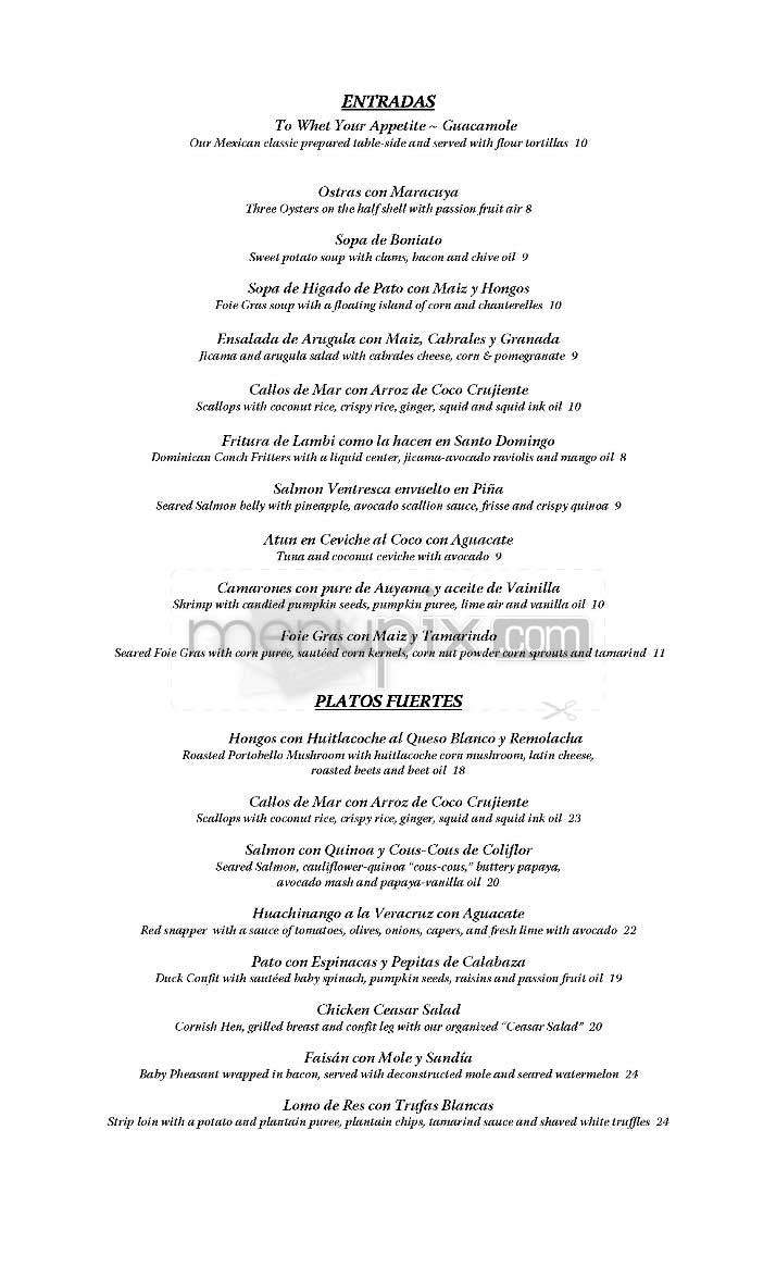 Cafe Atlntico - Washington, DC menu_pic
