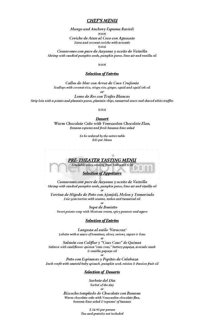 Cafe Atlntico - Washington, DC menu_pic