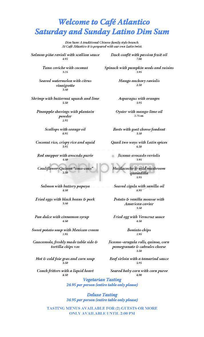 Cafe Atlntico - Washington, DC menu_pic