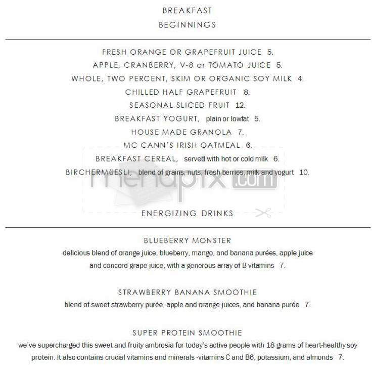 Cafe MoZU (Mandarin Oriental) - Washington, DC menu_pic