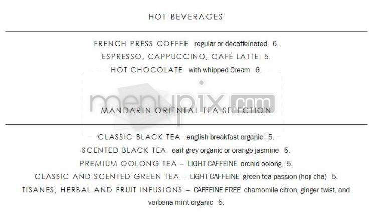 Cafe MoZU (Mandarin Oriental) - Washington, DC menu_pic