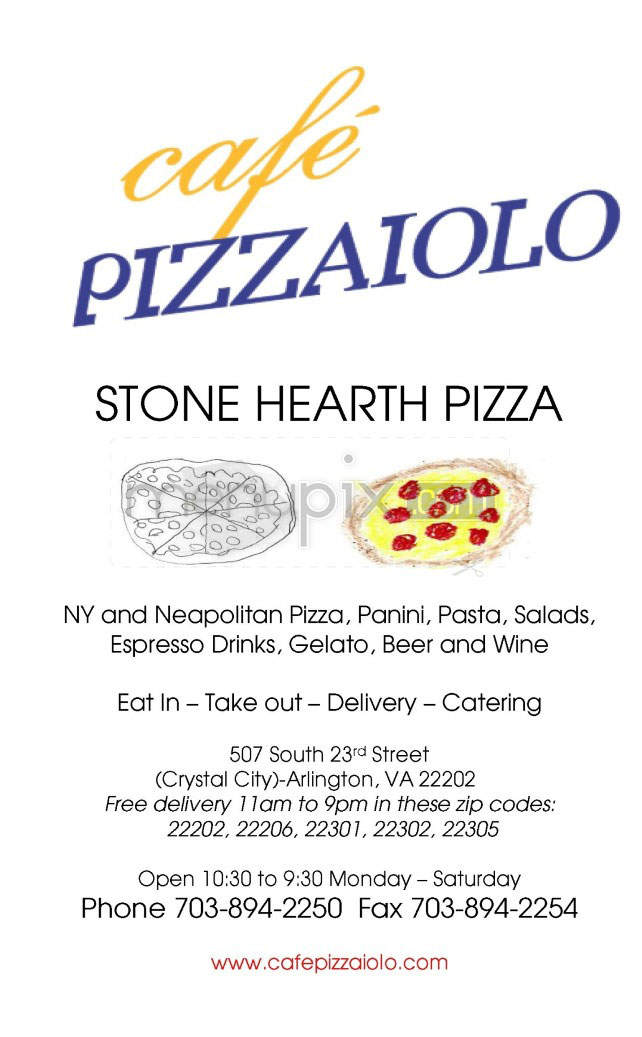 Cafe Pizzaiolo - Arlington, VA menu_pic