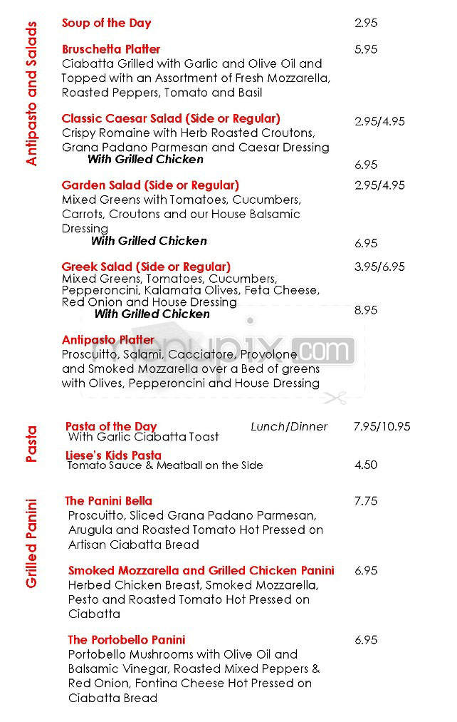 Cafe Pizzaiolo - Arlington, VA menu_pic