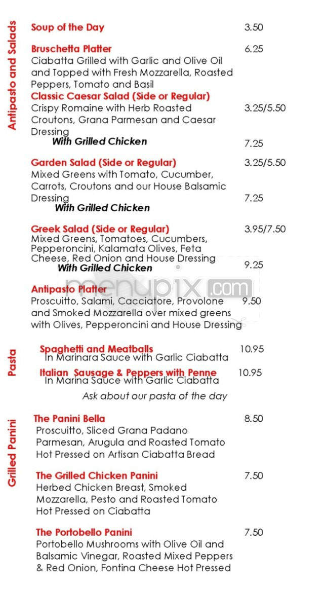 Cafe Pizzaiolo - Arlington, VA menu_pic