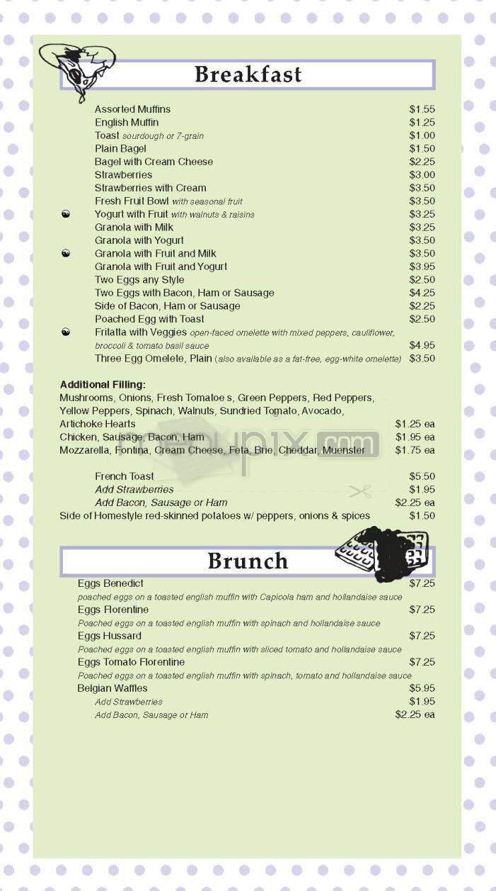 Cafe Luna - Washington, DC menu_pic