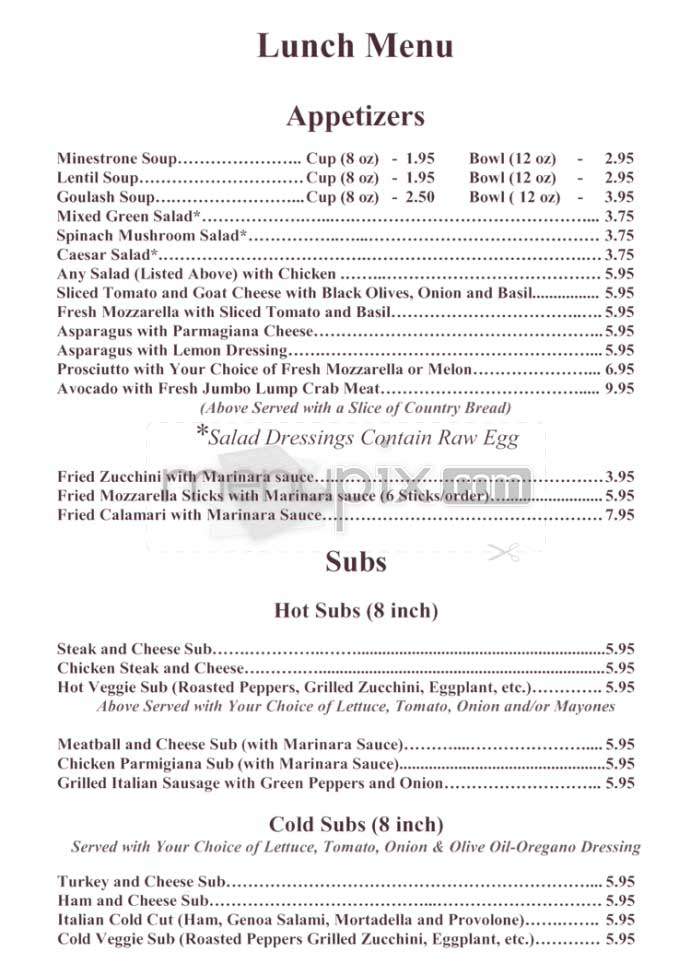 Cafe Monti - Alexandria, VA menu_pic