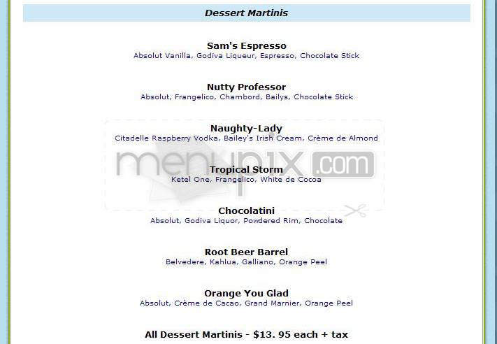 Cafe Promenade - Washington, DC menu_pic