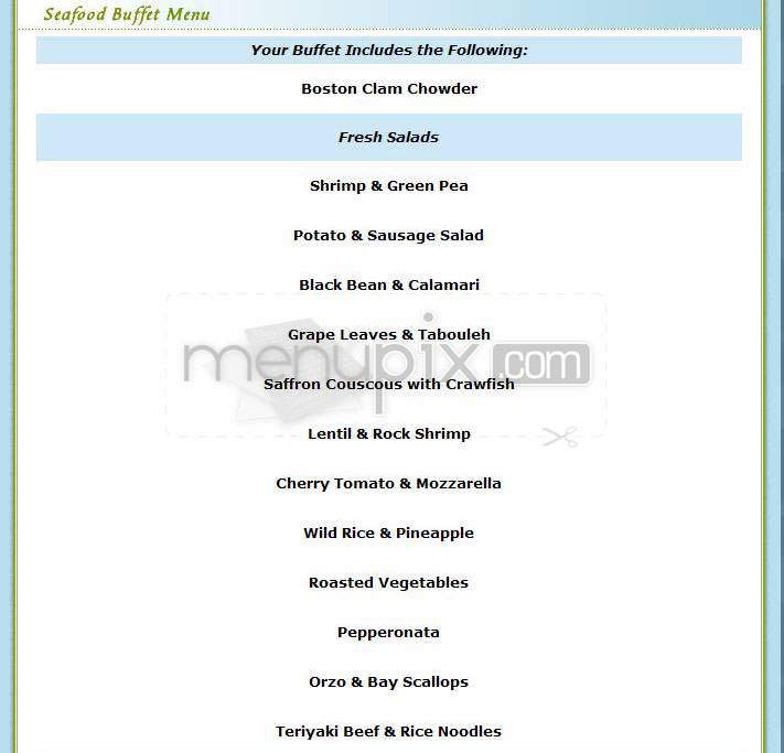 Cafe Promenade - Washington, DC menu_pic