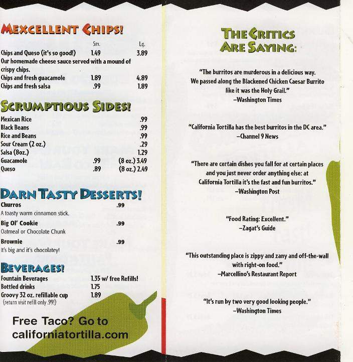 /2001387/California-Tortilla-Menu-Laurel-MD - Laurel, MD