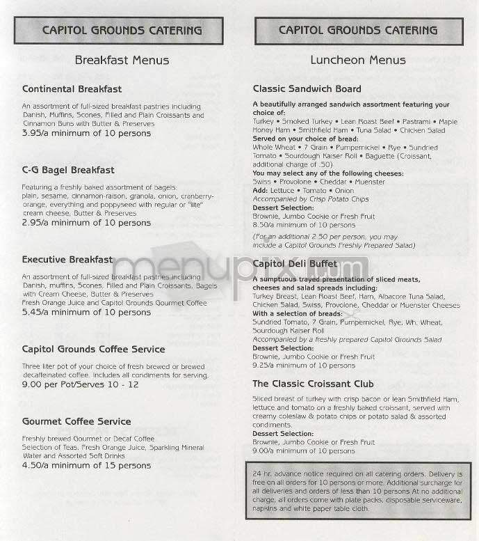 Capitol Grounds Coffee - Washington, DC menu_pic
